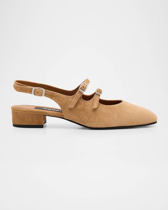 Peche Suede Mary Jane Pumps